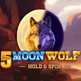 5 Moon Wolf online game logo by Apparat Gaming on ozwincasinos.es