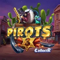 Official Slots logo: Pirots 3 by ELK Studios at Ozwin Casino